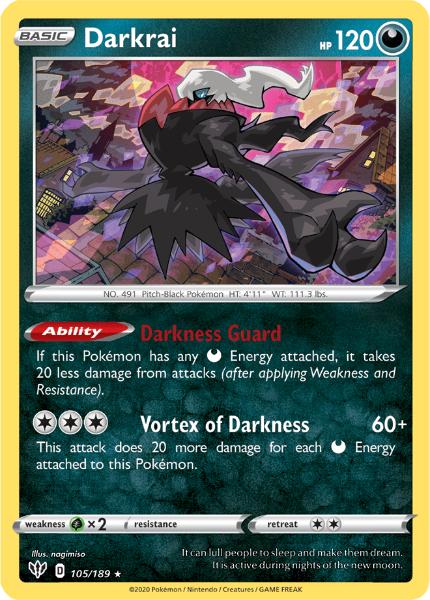 SWSH3 - Darkness Ablaze - 105/189 - Darkrai - Holo Rare