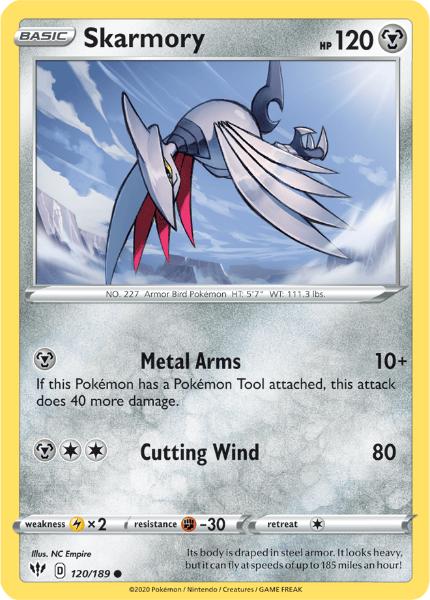 SWSH3 - Darkness Ablaze - 120/189 - Skarmory - Common Reverse