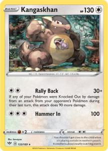 SWSH3 - Darkness Ablaze - 133/189 - Kangaskhan - Holo Rare Reverse