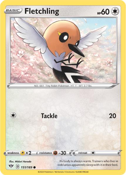 SWSH3 - Darkness Ablaze - 151/189 - Fletchling - Common