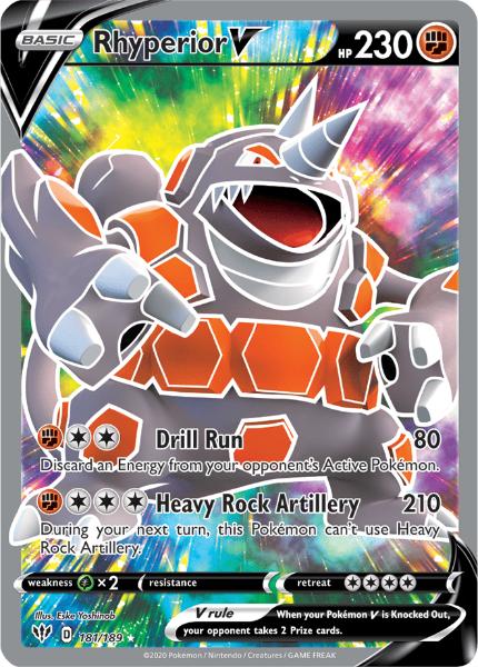 SWSH3 - Darkness Ablaze - 181/189 - Rhyperior V - Ultra Rare