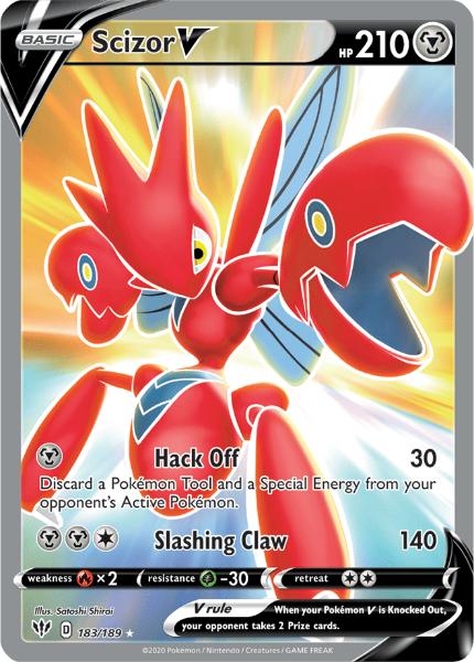 SWSH3 - Darkness Ablaze - 183/189 - Scizor V - Ultra Rare