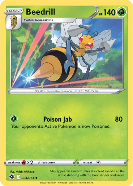 SWSH3.5 - Champions Path - 004/073 - Beedrill - Uncommon Reverse