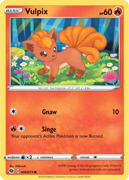 SWSH3.5 - Champions Path - 006/073 - Vulpix - Common Reverse