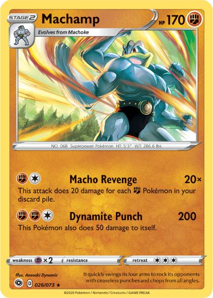 SWSH3.5 - Champions Path - 026/073 - Machamp - Holo Rare Reverse