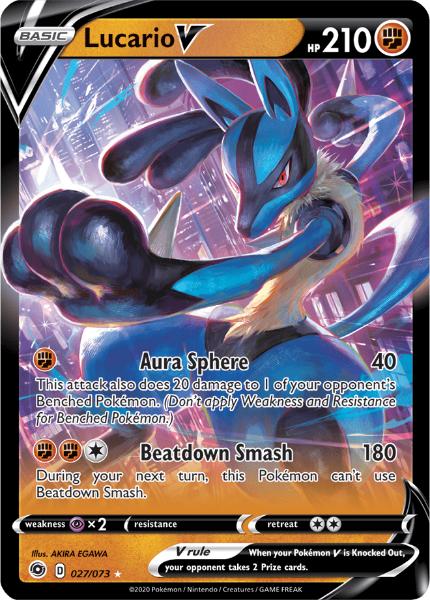 SWSH3.5 - Champions Path - 027/073 - Lucario V - Rare