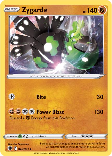 SWSH3.5 - Champions Path - 028/073 - Zygarde - Holo Rare Reverse