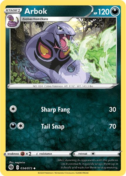 SWSH3.5 - Champions Path - 034/073 - Arbok - Uncommon Reverse