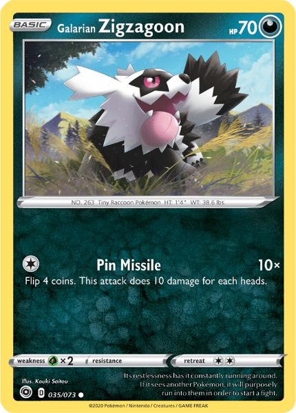 SWSH3.5 - Champions Path - 035/073 - Galarian Zigzagoon - Common Reverse