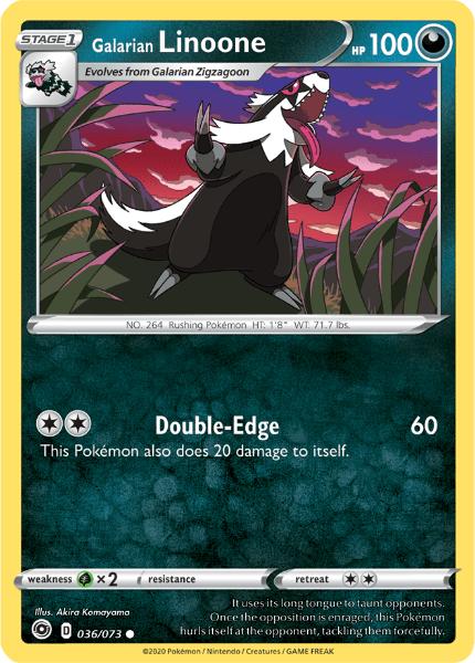 SWSH3.5 - Champions Path - 036/073 - Galarian Linoone - Common Reverse