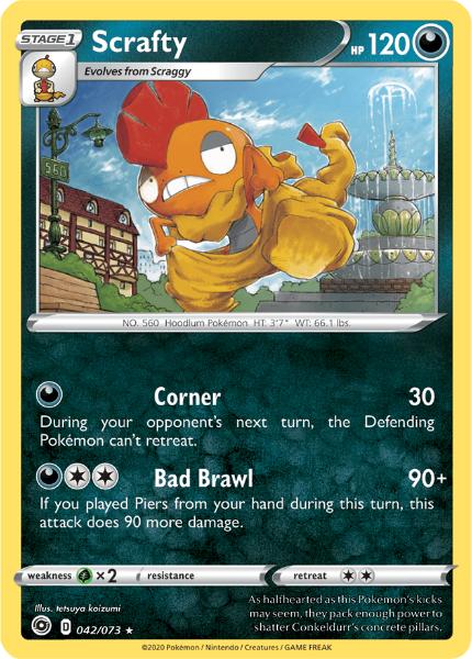 SWSH3.5 - Champions Path - 042/073 - Scrafty - Holo Rare Reverse