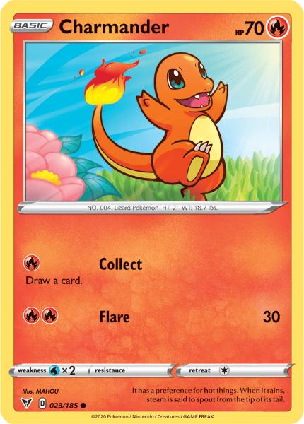 SWSH4 - Vivid Voltage - 023/185 - Charmander - Common Reverse