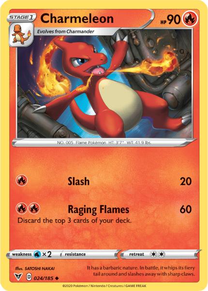 SWSH4 - Vivid Voltage - 024/185 - Charmeleon - Uncommon Reverse