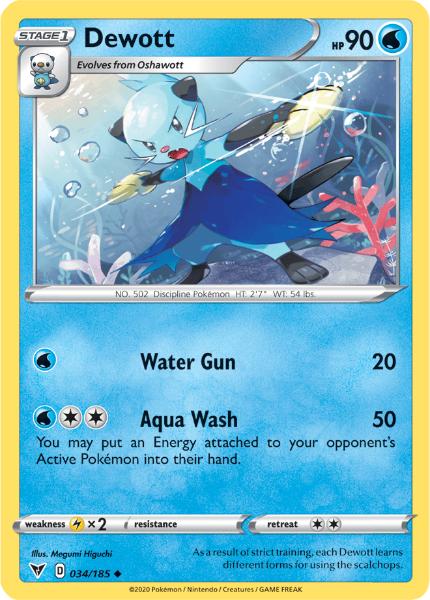 SWSH4 - Vivid Voltage - 034/185 - Dewott - Uncommon Reverse