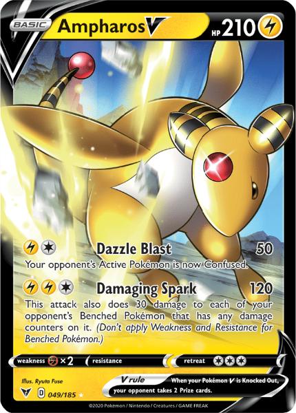 SWSH4 - Vivid Voltage - 049/185 - Ampharos V - Rare