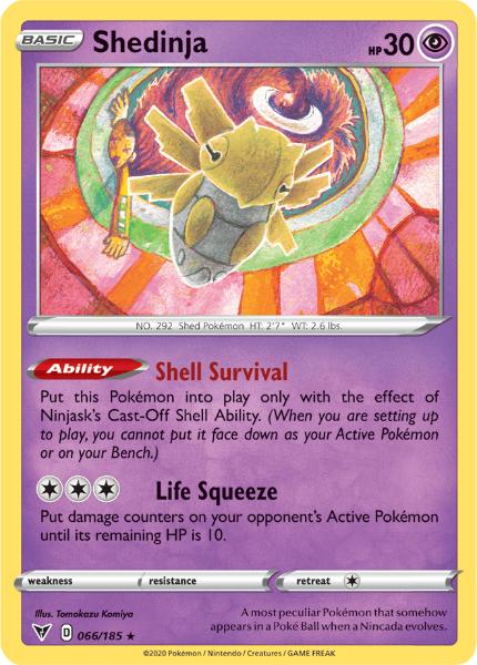 SWSH4 - Vivid Voltage - 066/185 - Shedinja - Rare Reverse