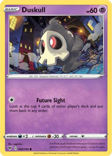 SWSH4 - Vivid Voltage - 069/185 - Duskull - Common Reverse