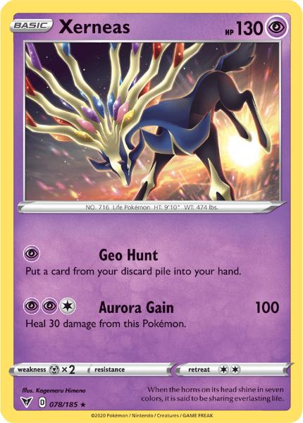 SWSH4 - Vivid Voltage - 078/185 - Xerneas - Holo Rare