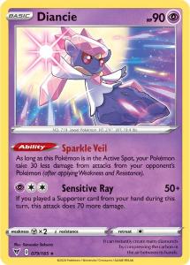 SWSH4 - Vivid Voltage - 079/185 - Diancie - Holo Rare Reverse