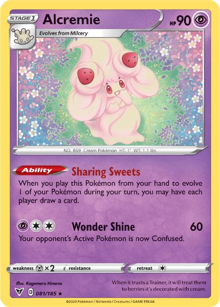 SWSH4 - Vivid Voltage - 081/185 - Alcremie - Rare Reverse