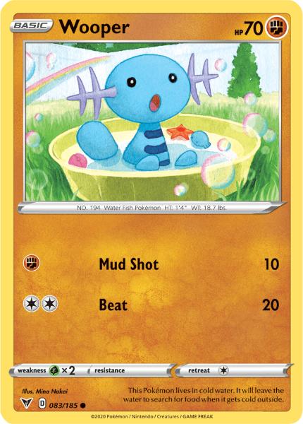 SWSH4 - Vivid Voltage - 083/185 - Wooper - Common Reverse