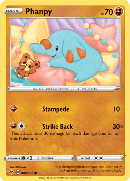 SWSH4 - Vivid Voltage - 086/185 - Phanpy - Common Reverse