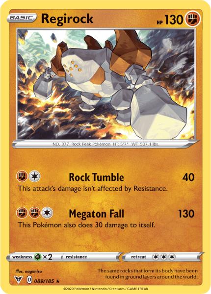 SWSH4 - Vivid Voltage - 089/185 - Regirock - Holo Rare