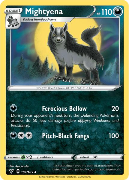 SWSH4 - Vivid Voltage - 104/185 - Mightyena - Uncommon