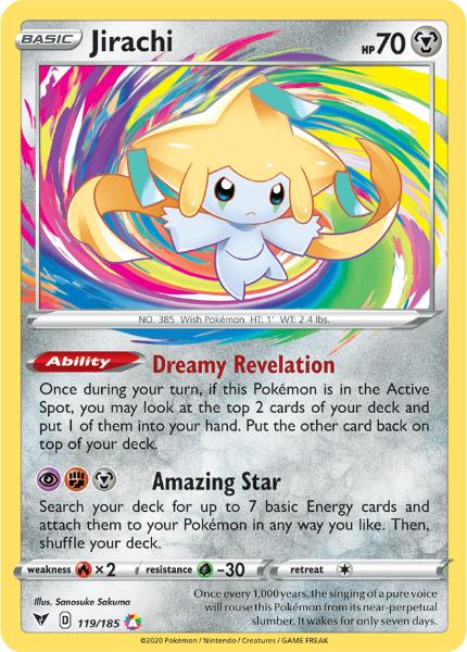 SWSH4 - Vivid Voltage - 119/185 - Jirachi - Amazing Rare