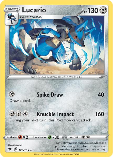 SWSH4 - Vivid Voltage - 120/185 - Lucario - Rare