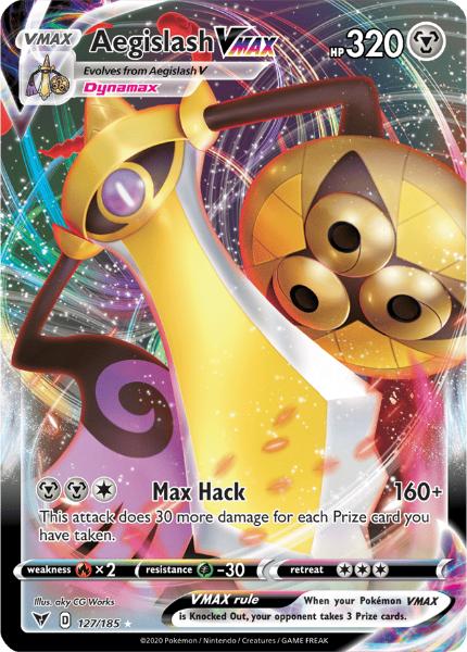SWSH4 - Vivid Voltage - 127/185 - Aegislash VMAX - Rare