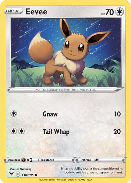 SWSH4 - Vivid Voltage - 130/185 - Eevee - Common Reverse