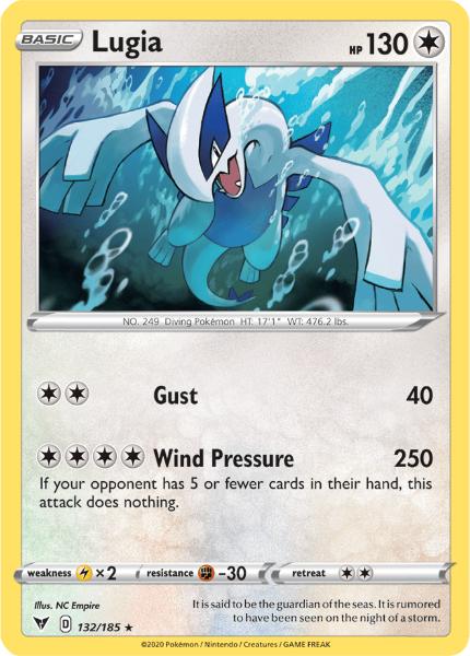 SWSH4 - Vivid Voltage - 132/185 - Lugia - Holo Rare