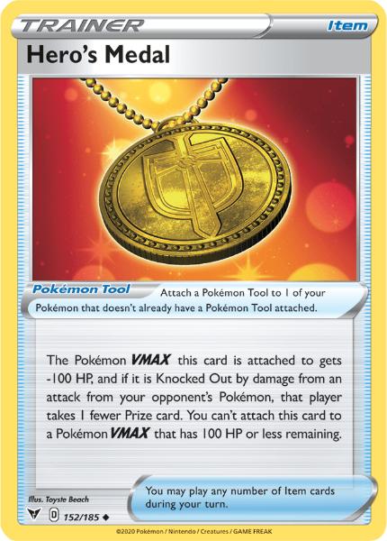 SWSH4 - Vivid Voltage - 152/185 - Hero’s Medal - Uncommon Reverse