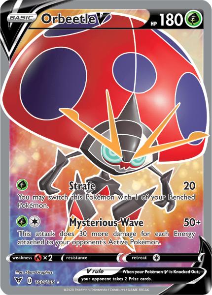 SWSH4 - Vivid Voltage - 166/185 - Orbeetle V - Ultra Rare