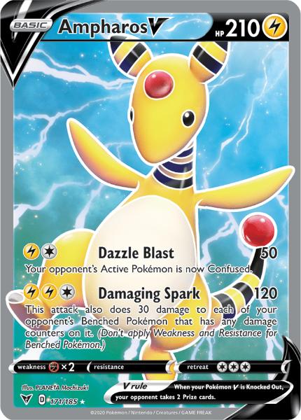 SWSH4 - Vivid Voltage - 171/185 - Ampharos V - Ultra Rare
