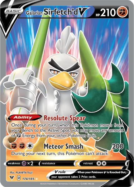 SWSH4 - Vivid Voltage - 174/185 - Galarian Sirfetch’d V - Ultra Rare