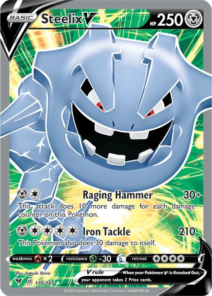 SWSH4 - Vivid Voltage - 176/185 - Steelix V - Ultra Rare