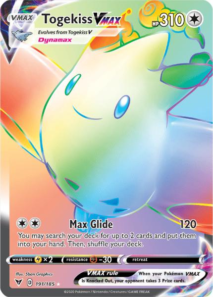 SWSH4 - Vivid Voltage - 191/185 - Togekiss VMAX - Secret Rare