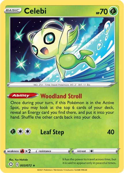 SWSH4.5 - Shining Fates - 003/072 - Celebi - Rare Reverse