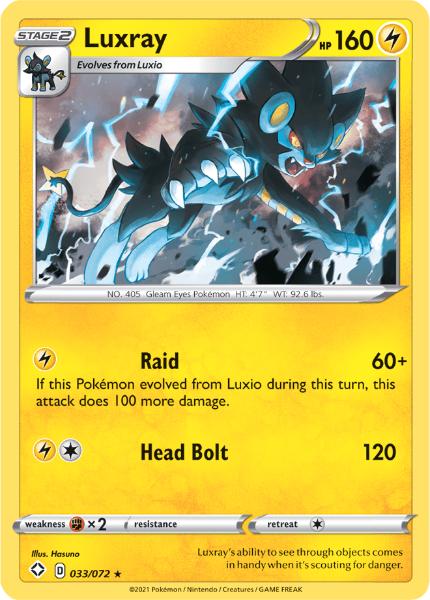 SWSH4.5 - Shining Fates - 033/072 - Luxray - Holo Rare Reverse