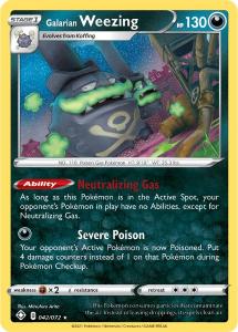 SWSH4.5 - Shining Fates - 042/072 - Galarian Weezing - Holo Rare