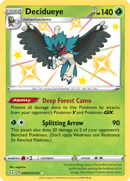 SWSH4.5 - Shining Fates - SV003/SV122 - Decidueye - Shiny Rare