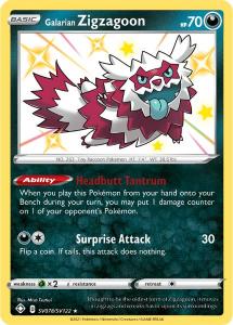 SWSH4.5 - Shining Fates - SV078/SV122 - Galarian Zigzagoon - Shiny Rare