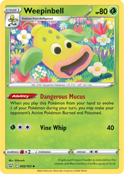 SWSH5 - Battle Styles - 002/163 - Weepinbell - Uncommon Reverse