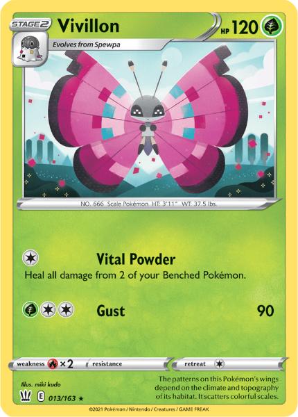 SWSH5 - Battle Styles - 013/163 - Vivillon - Rare Reverse