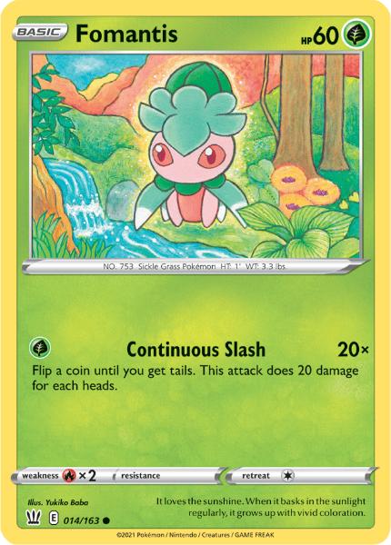 SWSH5 - Battle Styles - 014/163 - Fomantis - Common Reverse