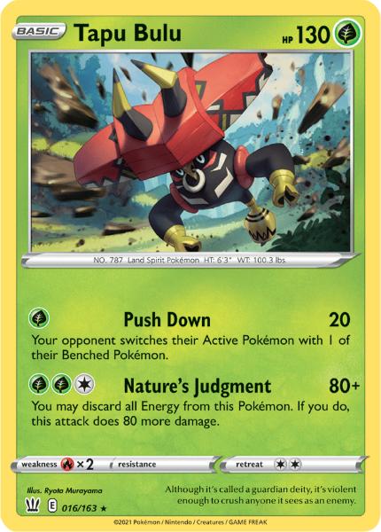 SWSH5 - Battle Styles - 016/163 - Tapu Bulu - Holo Rare