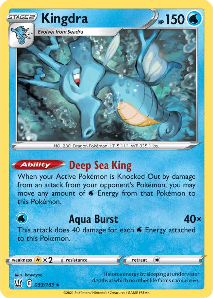 SWSH5 - Battle Styles - 033/163 - Kingdra - Holo Rare Reverse