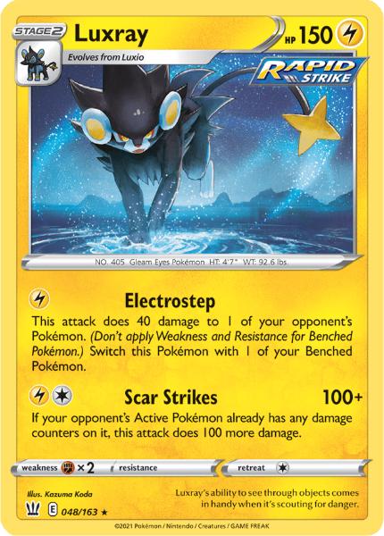 SWSH5 - Battle Styles - 048/163 - Luxray - Holo Rare Reverse